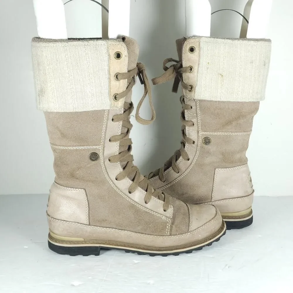 The North Face Women's Snowtropolis US6,5 Brown Suede Insulated Lace Up Boots